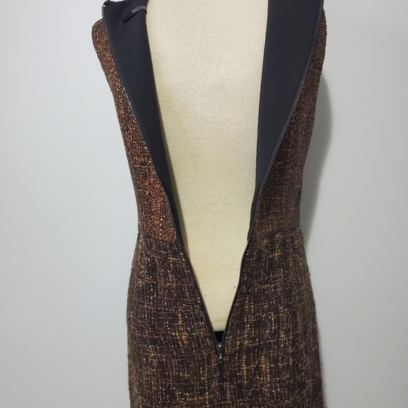 BADGLEY MISCHKA bronze top and wool skirt dress. Size 8 but seems a bit smaller - Picture 7 of 15